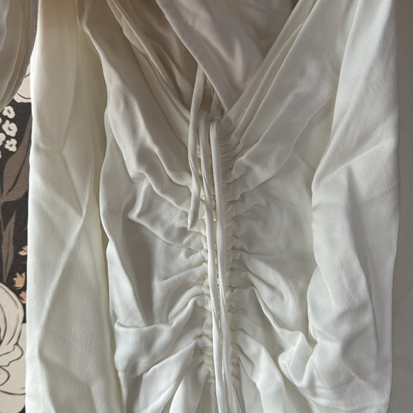 NWT Christopher Esber Disconnect Ruched Halter Dress in Natural size 4 - Picture 9 of 11